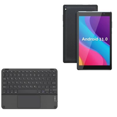 BoxWave Keyboard Compatible with Coopers Android Tablet CP80 (8 in) - SlimKeys Bluetooth Keyboard with Trackpad, Portable Slim TouchPad - Jet Black