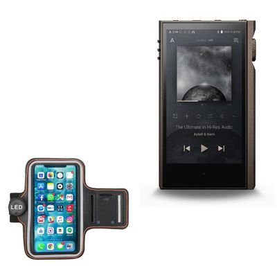 BoxWave Case Compatible with Astell & Kern Kann Max - JogBrite Sports Armband, High Visibility Safety Light LED Runners Armband - Bold Orange