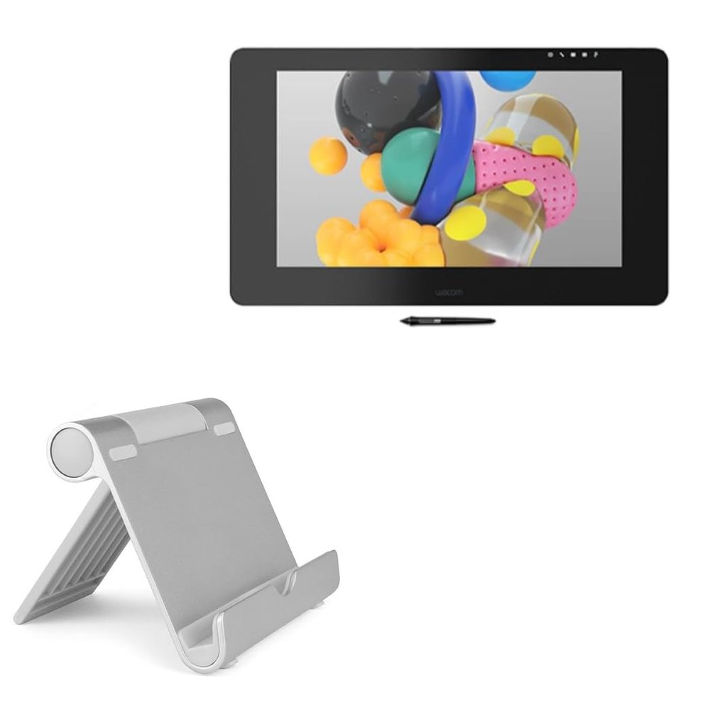 BoxWave Stand and Mount Compatible with Wacom Cintiq Pro 24 Touch (DTH-2420) - VersaView Aluminum Stand, Portable, Multi Angle Viewing Sturdy
