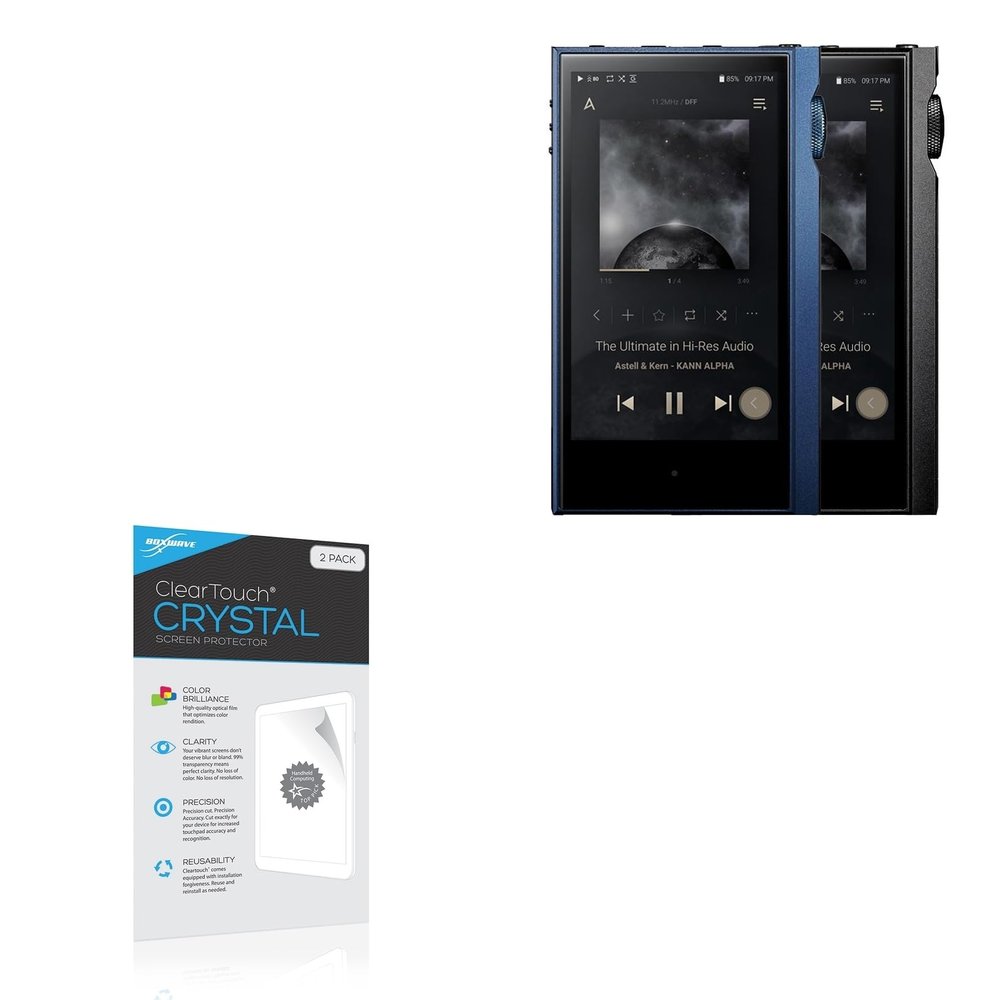 BoxWave Screen Protector Compatible with Astell & Kern Kann Alpha - ClearTouch Crystal (2-Pack), HD Film Skin - Shields from Scratches