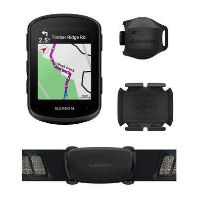 Garmin Edge 840 Bundle, Compact GPS Cycling Computer with Touchscreen and Buttons, Targeted Adaptive Coaching and More  Bundle Includes Speed Sensor, Cadence Sensor and HRM-Dual