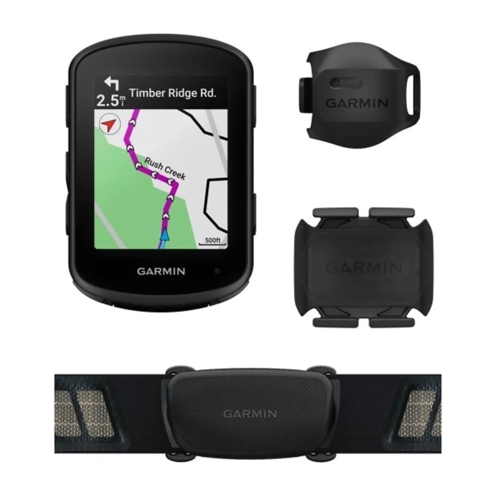 Garmin Edge 840 Bundle, Compact GPS Cycling Computer with Touchscreen and Buttons, Targeted Adaptive Coaching and More  Bundle Includes Speed Sensor, Cadence Sensor and HRM-Dual
