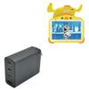 BoxWave Charger Compatible with YosaToo Android 11 Kids Tablet Y10 (10 in) - PD GaNCharge Wall Charger (100W), 100W Tiny PD GAN Type-C and Type-A Wall Charger - Jet Black view 1