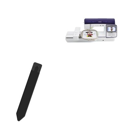 BoxWave Stylus Pouch Compatible with Brother Innov-s NQ3700D - Stylus PortaPouch, Pen Stylii Holder Carrier Portable Self-Adhesive - Jet Black