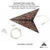 Artschatz Cathedral Paper Lantern Star Light - 5 Point  24 inch - Black/Pink with red/Orange Tissue Inlay view 3
