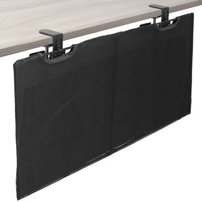 VIVO 30 Inch Clamp-on Privacy and Cable Management Organizer Sleeve, Wire Hider Kit Panel System, Desk Skirt, Black, DESK-SKIRT-30P
