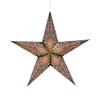 Artschatz Cathedral Paper Lantern Star Light - 5 Point  24 inch - Black/Pink with Turquoise/Violet Tissue Inlay view 1