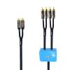 15ft Sound Channel swicher 2 female to 4 male RCA Switch Selector 2 in 1 Out R/L Stereo Audio 1 in 2 Out Stereo Audio Splitter with Mute Button No External Power Required CD Speaker dvd Player view 1