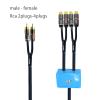 Arklove 2ft Sound Channel swicher 2 Male to 4 Female RCA Switch Selector 2 in 1 Out R/L Stereo Audio 1 in 2 Out Stereo Audio Splitter with Mute Button No External Power Required CD Speaker DVD Player view 2