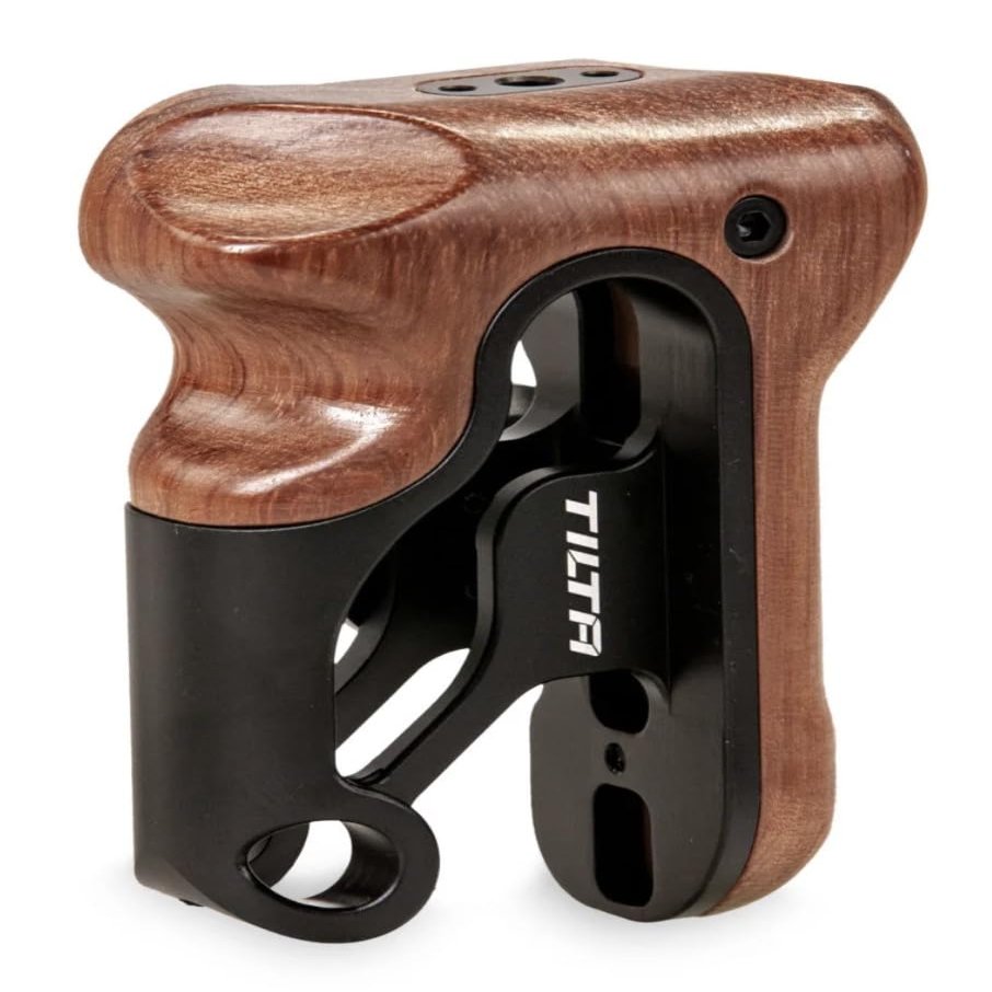 Tilta Left Side Wooden Handle 1/4"-20 with Locating Pins (Type II), Black