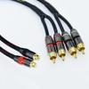 Arklove 20ft Shielded RCA Splitter Subwoofer Stereo Audio Video Cable 1 Female to 2 Male Dual Speaker Y Adapter Connector Extension Cord 24k Gold Plated(2 Pack) view 3