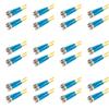 SpeedyFiberTX 12-Pack 12 Meter Duplex Singlemode ST/U to ST/U Fiber Patch Cable, Corning SMF-28 9/125um Ultra Optical Fiber, OS1/OS2 Compatible, Yellow LSZH Cable Jacket view 1
