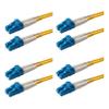 SpeedyFiberTX 4-Pack 6 Meter LC to LC Fiber Patch Cable, Corning SMF-28 Singlemode 9/125um Ultra Optical Fiber, OS1/OS2 Compatible, Duplex, Yellow LSZH Cable Jacket view 1