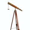 Navirock Brass Antique Orange Leather Covered Tripod Telescope Nautical Vintage Functional High Magnification Collectibles Gifts Item view 3