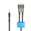 Arklove 18ft Sound Channel swicher 1/8" aux Input 3.5mm RCA Output Switch Selector 2 in 1 Out R/L Stereo Audio 1 in 2 Out Stereo Audio Splitter with Phone pc Player view 1