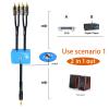 Arklove 18ft Sound Channel swicher 1/8" aux Input 3.5mm RCA Output Switch Selector 2 in 1 Out R/L Stereo Audio 1 in 2 Out Stereo Audio Splitter with Phone pc Player view 2
