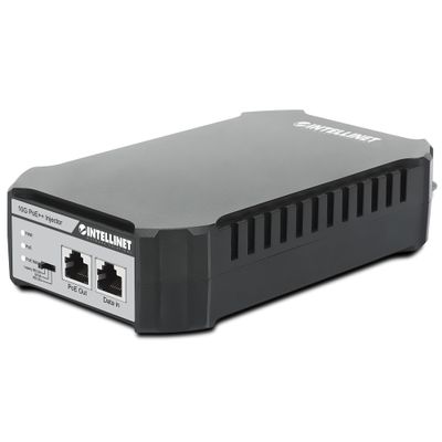 Intellinet 10G Poe++ Injector 95W Power Over Ethernet Output, Supports Up to 328ft, 10GBASE-T RJ45 Ethernet Port, Wall Mountable, Rubber - 3 Yr Mfg Warranty 561945