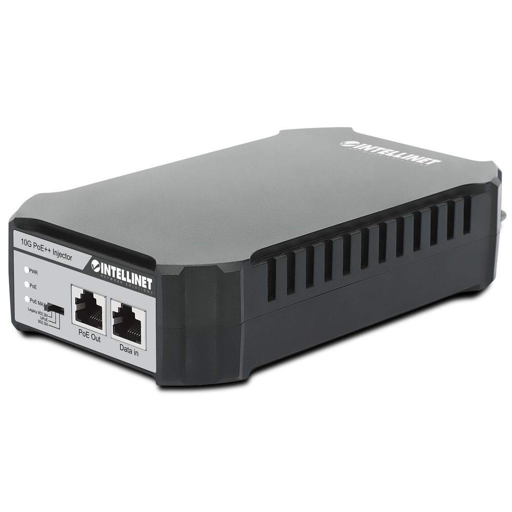 Intellinet 10G Poe++ Injector 95W Power Over Ethernet Output, Supports Up to 328ft, 10GBASE-T RJ45 Ethernet Port, Wall Mountable, Rubber - 3 Yr Mfg Warranty 561945