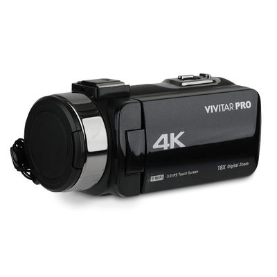 Vivitar 4K Video Camera, Wi-Fi Ultra HD Camcorder with 18x Digital Zoom, 3 IPS Touchscreen Video Recorder with Night Vision, Vlogging Camera with 3.5mm Microphone Jack, Rechargeable, SD Card Slot