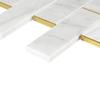 Daltile Lavaliere Natural Stone Melded Mosaic in Honed Alluring White with Brass (5 PC per Carton) (4.65 SQFT per Carton) view 2