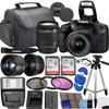 Canon EOS 2000D / Rebel T7 DSLR Camera w/EF-S 18-55mm f/3.5-5.6 Lens 3 Lens Kit: 128GB Memory + Wide Angle + Telephoto + Flash (Renewed) view 1