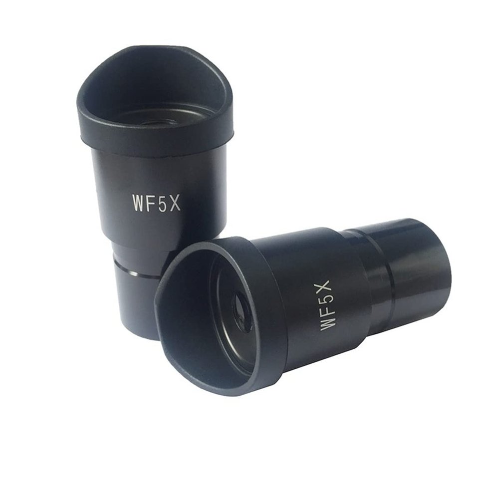 Microscope Accessories Kit Pair Wide Field Eyepiece Optical Lens for Stereo Microscope with Mounting Diameter 30mm or 30.5mm Rubber Eye Cups WF5X WF10X Microscope Slides (Color : WF5X-20-30.5mm)
