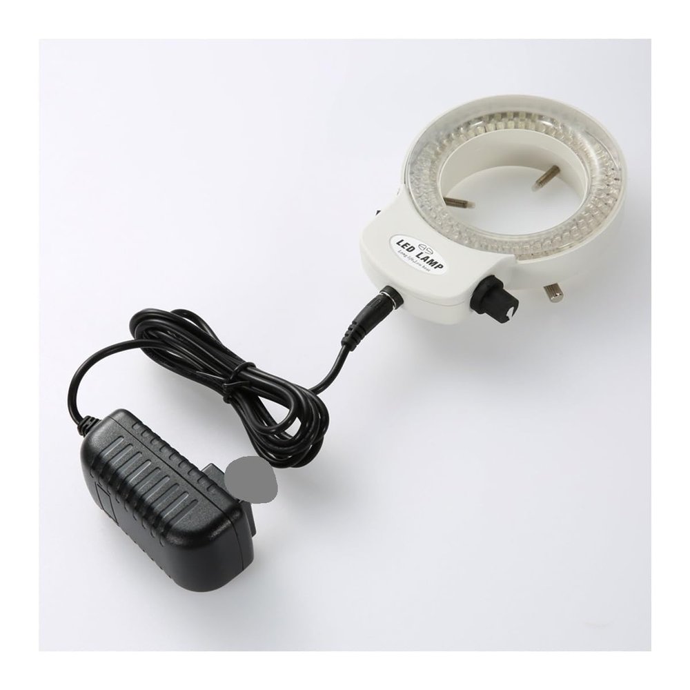 JUIYU Microscope Accessories Kit Adjustable 144 LED Ring Light Illuminator Lamp for Industry Stereo Trinocular Microscope Video Camera Lens Microscope Slides (Color : White)
