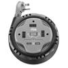 KMC 3-Outlet Surge Twist Cord Reel, 2 USB Ports, Retractable Power Strip Surge Protector, 735J Surge Protection, 5ft Retractable Extension Cord, 3-Prong Low-Profile Flat Plug, UL/ETL Certified, Gray view 1