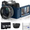 Acuvar 4K Digital Camera for Photography and Video 56MP Vlogging Camera for YouTube Teens 180 Flip Screen, Point and Shoot, WiFi, 16x Digital Zoom Manual Focus with 64GB Card Battery Wide Angle Lens view 1