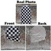 Iydamc Black and White Racing Checker Texture Arch Backdrop Covers,Checkered Flag Arched Stretchy Supplies for Baby Shower Birthday Party Decorations,Arch Props NO-363-2.5x6ft view 3