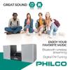 Philco Stereo Shelf Systems Tray Loading CD Player with Digital FM Radio, Bluetooth Streaming, Remote Control in Silver | LCD Display | 3.5mm Headphone Jack | MP3 & AUX Port Compatible | USB Input view 3