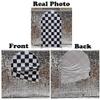 Iydamc Black and White Racing Checker Texture Arch Backdrop Covers,Checkered Flag Arched Stretchy Supplies for Baby Shower Birthday Party Decorations,Arch Props NO-363-3x6.5ft view 4