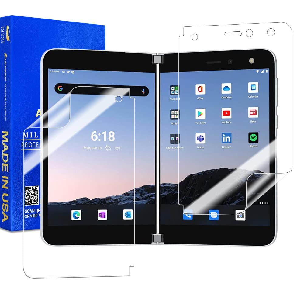 ArmorSuit 2 Pack MilitaryShield Screen Protector Designed for Microsoft Surface Duo (2020) Case Friendly HD Clear Film - Made in USA