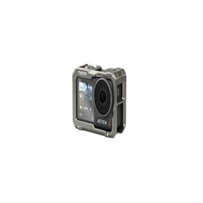 Tilta Full Camera Cage Compatible with DJI Osmo Action 3 | Dual-Sided Quick Release Design | Cold Shoe Receiver | TA-T40-FCC (Titanium Gray)