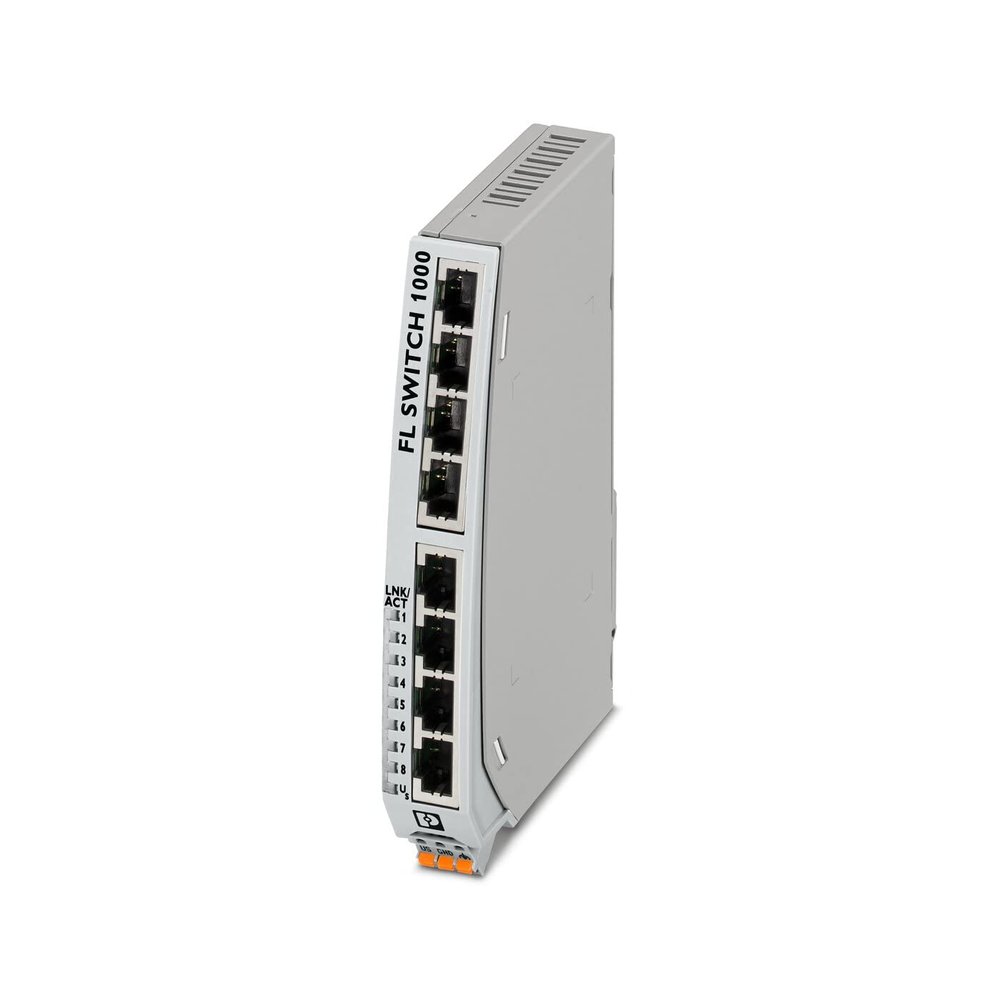 1085165, Industrial Ethernet Switch, 8 RJ45 Ports 10/100 Mbps, FL Switch 1008NT