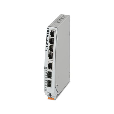 1085164, IndEthernet Switch, 5 RJ45 Ports 10/100 Mbps, 2 SFP Ports 100 Mbps, FL Switch 1005NT-2SFX