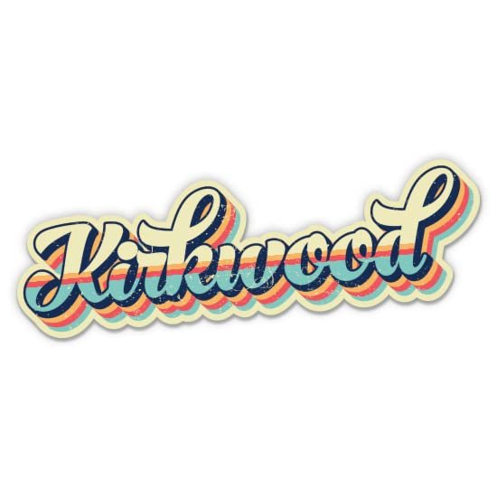 Squiddy Kirkwood Retro Ski Style - Vinyl Sticker Decal for Phone, Laptop, Water Bottle (3" Wide)