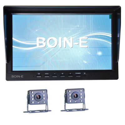 BOIN-E HD1080P Backup Camera Rear View Monitor Kit for RV, 2 Night Vision Back up cams, 10'' Monitor with Shift Screen, Reversing Camera System for Trailer Pickup, Camper, Van