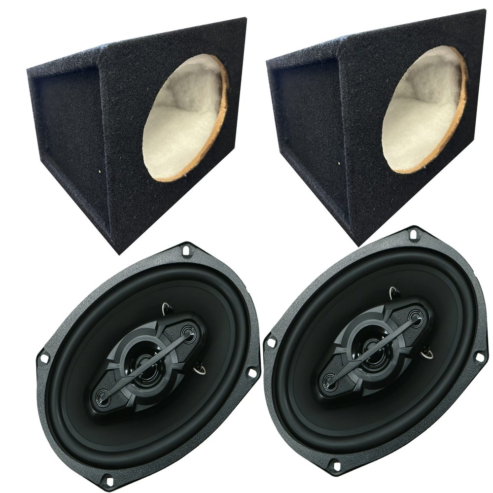 Gravity 1600W 6x9 Car Truck Competition Speaker Pair + 2X S1 6x9 Car Truck Van Speaker Box