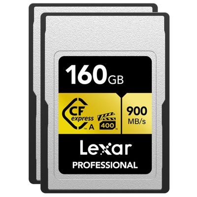 Lexar Gold Series Professional 160GB CFexpress Type-A Memory Card, 2-Pack