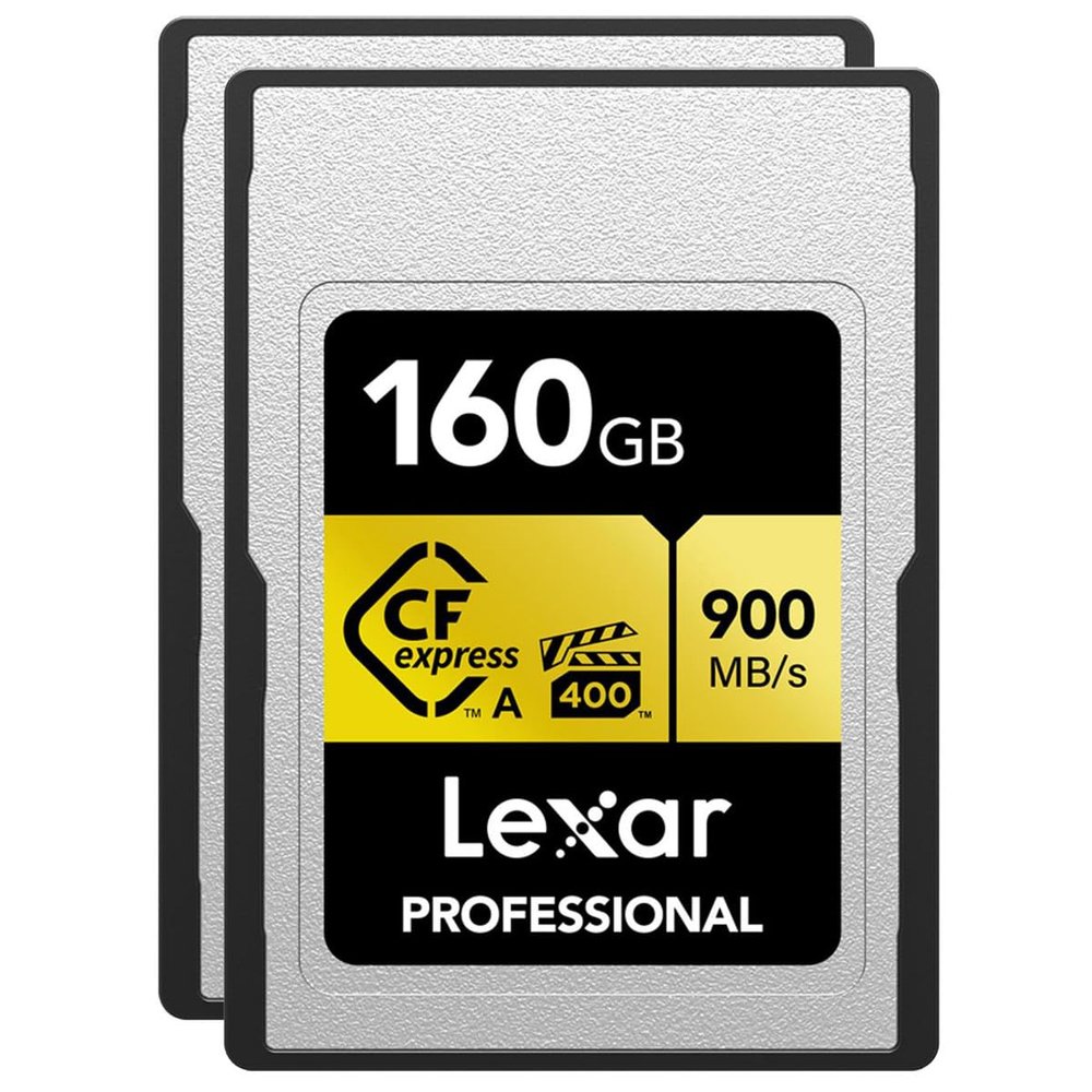 Lexar Gold Series Professional 160GB CFexpress Type-A Memory Card, 2-Pack