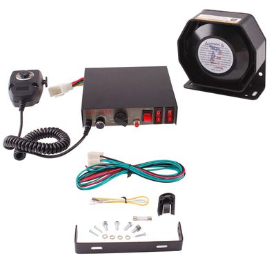 12V Pa System for Vehicles, Police Siren Vehicle Pa Speaker, Ambulance Car Siren 8 Tones 130DB 200 Watt, Heavy Duty Handheld Microphone, Emergency Siren for Car Truck Vehicles