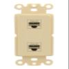 RiteAV 2 Port Cat6 Ethernet Wall Plate - Rocker [Ivory/Ivory] view 1