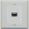 RiteAV 1 Port Cat7 Shielded Ethernet Wall Plate - 1 Gang [Gray/Gray] view 1