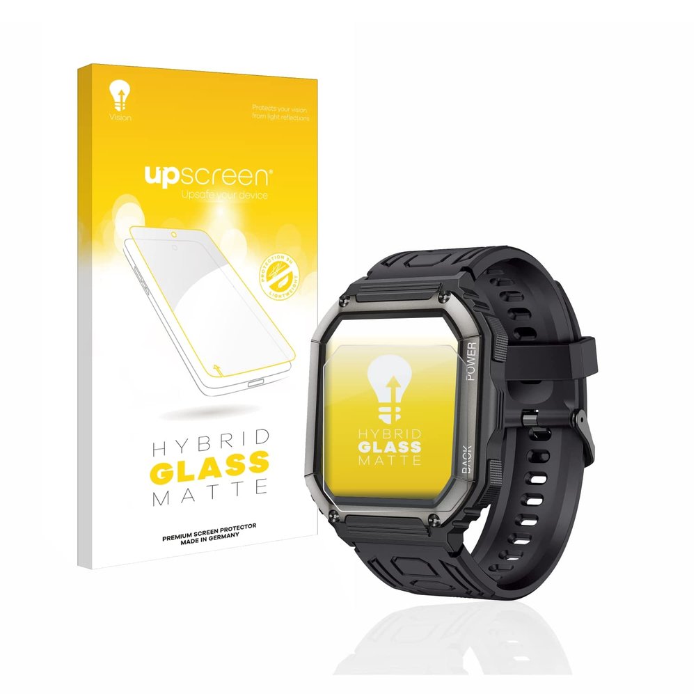 upscreen Matte Screen Protector Glass Film compatible with Pasonomi KR06 1,8" - Anti-Glare, Anti-Fingerprint, 9H Glass Protection