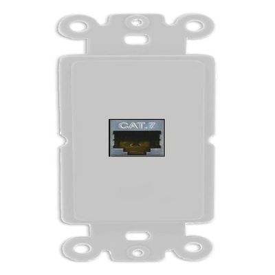RiteAV 1 Port Cat7 Shielded Ethernet Wall Plate - Rocker [Gray/Gray]