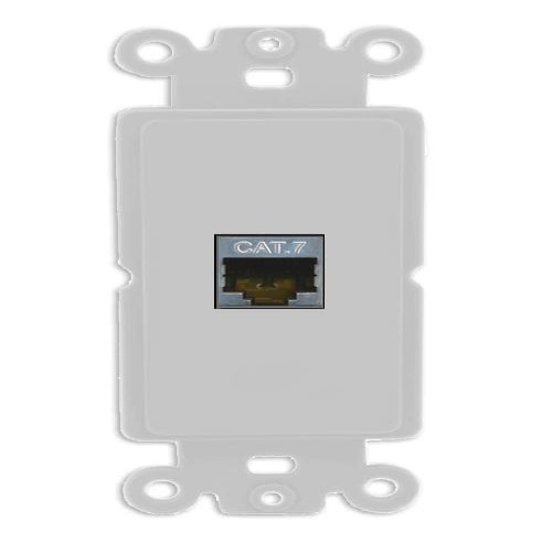 RiteAV 1 Port Cat7 Shielded Ethernet Wall Plate - Rocker [Gray/Gray]