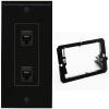 RiteAV 2 Port Cat6 Ethernet Wall Plate - 1 Gang w-Bracket [Black/Black] view 1