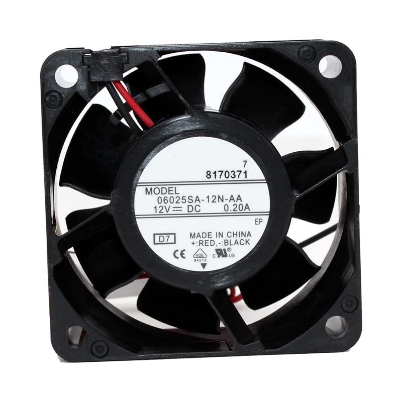 06025SA-12N-AA DC12V 0.20A 6025 6cm 2-Wire Silent Cooling Fan