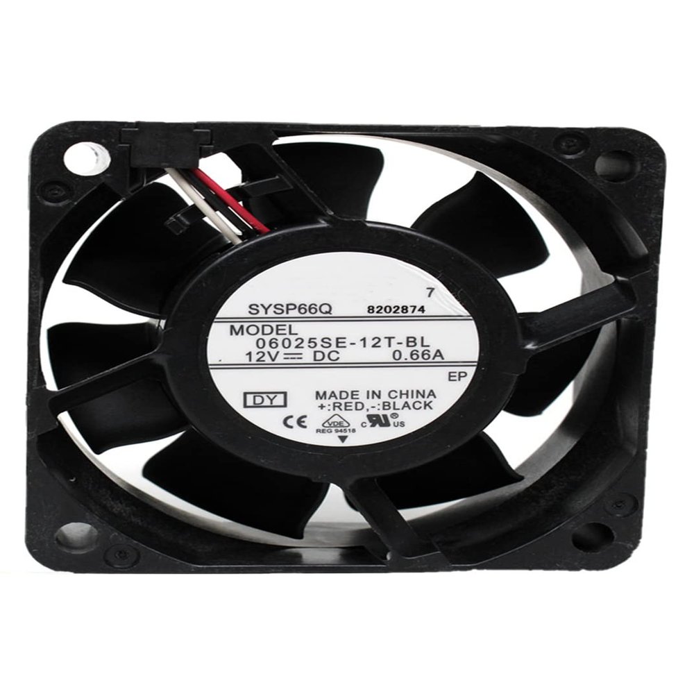 06025SE-12T-BL DC12V 0.66A 6025 6cm 3-Wire Cooling Fan